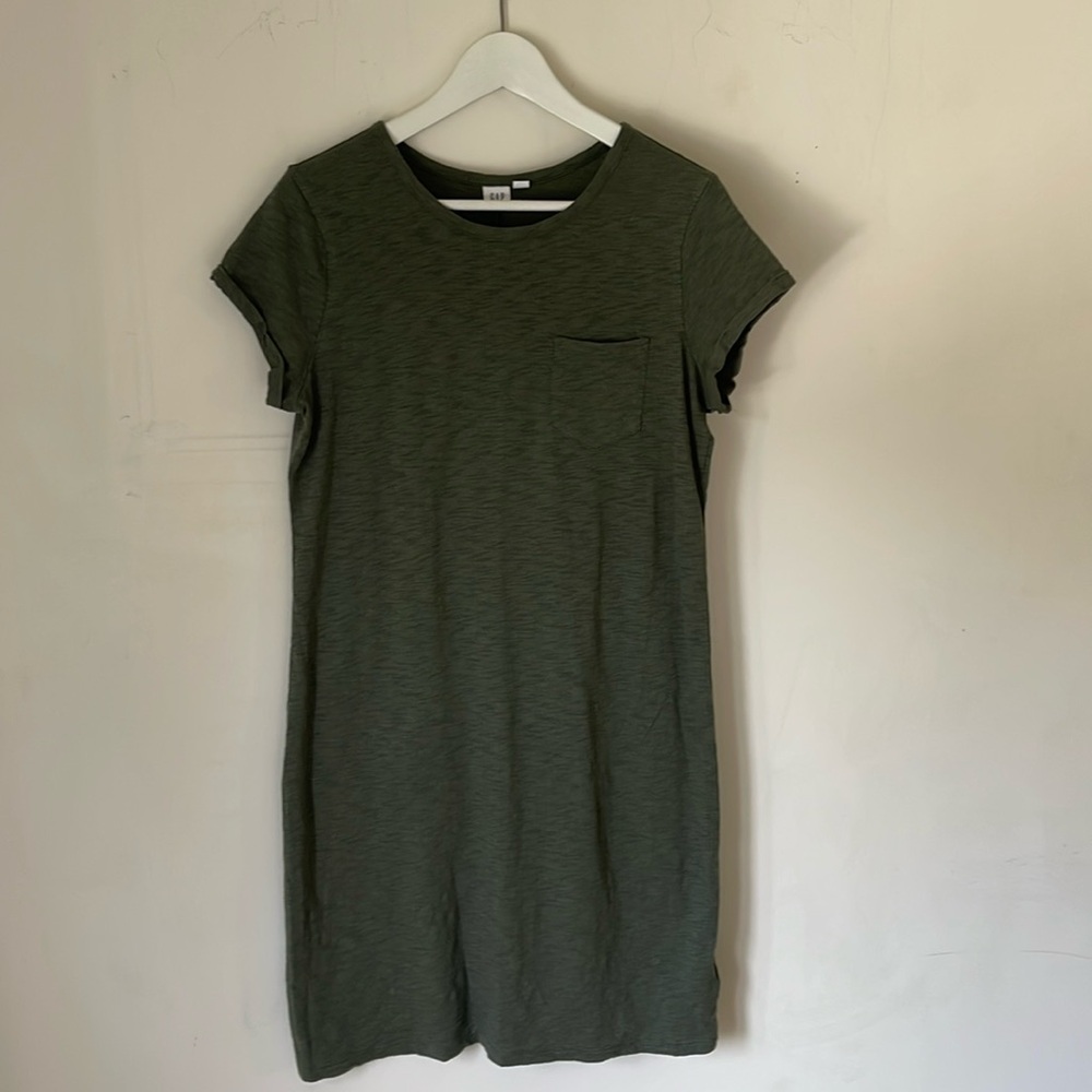 Gap T-shirt Dress, Medium, Pine Green